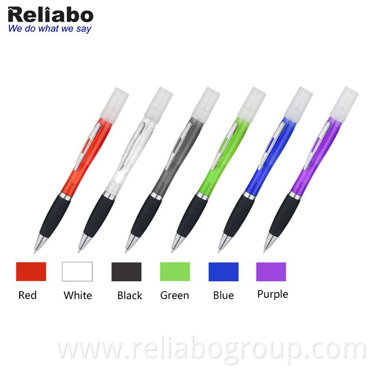 Empty Refillable Perfume Bottles Ballpoint Pen with mist Spray Sanitizer Touch Screen Stylus Pens